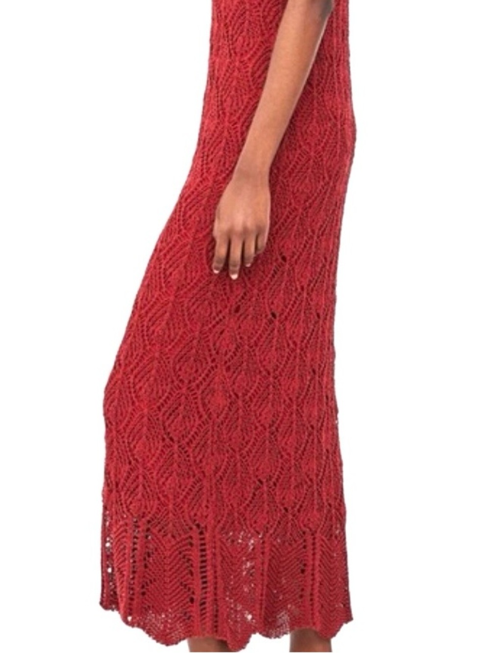 Zara Open Crochet Maxi Dress in Brick - Picture 13 of 13